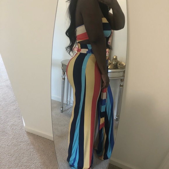 Two piece set with scarf or head tie - Picture 2 of 7